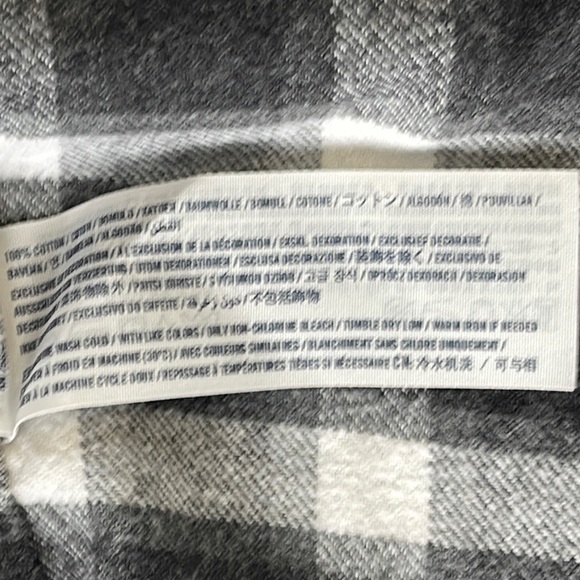 Abercrombie & Fitch Flannel Black/White Plaid Button-down Oxford- 15/16 - Picture 5 of 7